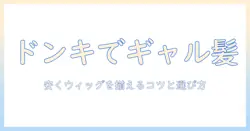 ドンキのウィッグで叶えるギャル風ヘアの作り方—安く手に入れるコツと選び方