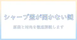 シャープの洗濯機で蓋あかないときの原因と対処法