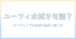 ユーフィーの掃除機で水拭きはカーペットに使えるのか？使い方と注意点を徹底解説