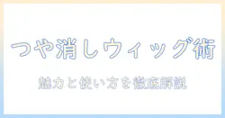 市販のウィッグ用つや消しスプレーの選び方と使い方