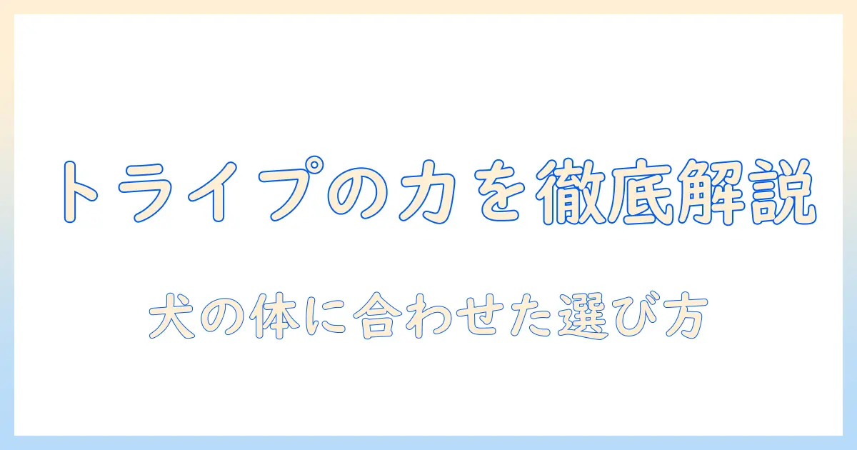 ドッグフードとトライプがはいっているとなにがいいのかを徹底解説|犬の健康と選び方のポイント