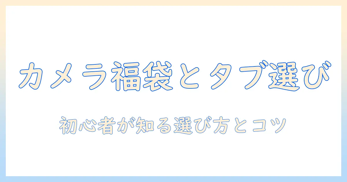 ヨドバシのカメラ福袋と android タブレット選び：初心者が知っておくべきポイントとおすすめ機種