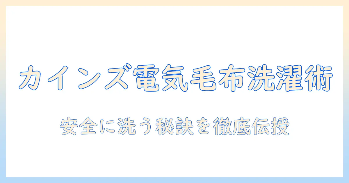 カインズの電気毛布を洗濯する前に知っておくべきポイント｜安全に洗濯する方法と注意点