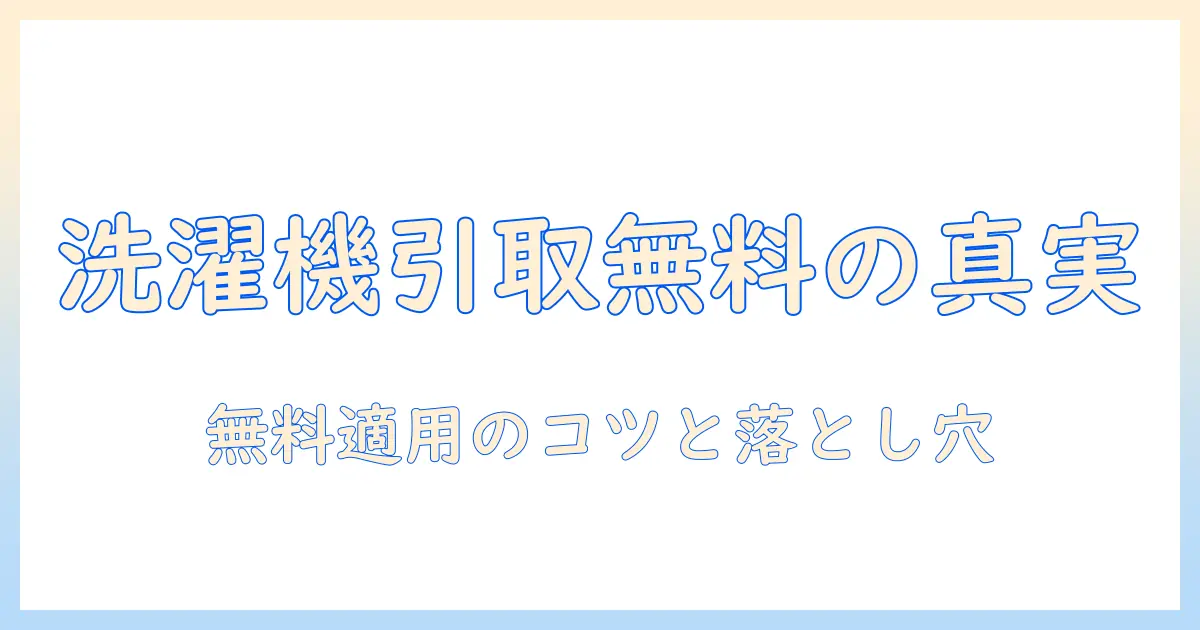 ビックカメラの洗濯機購入で知っておくべき引き取り無料サービスの実態と活用術