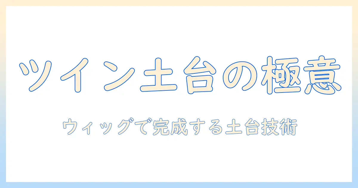 ウィッグでツインテールを作る土台づくりの基礎とコツ