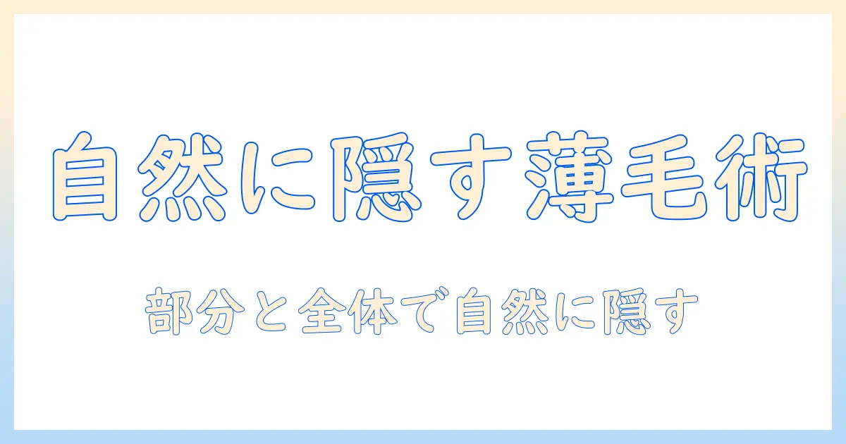 メンズの薄毛を隠す部分ウィッグ・かつらの選び方と使い方:部分ウィッグで自然に隠し、ウィッグで髪をカバーする方法