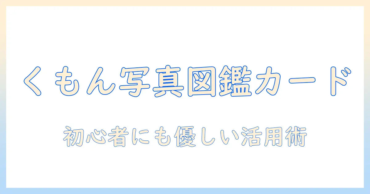 くもん 写真 図鑑 カードの実践ガイド|選び方・使い方・購入ポイントを徹底解説