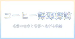コーヒーの語源と由来を解き明かす：名称が生まれた経緯と世界への広がり