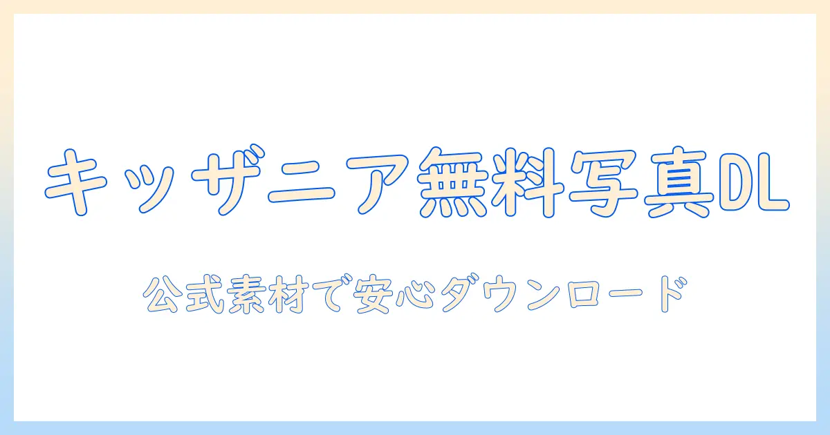 キッザニアの写真を無料でダウンロードする方法