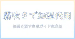 加湿器の代用として霧吹きを使える?家庭での使い方と注意点を解説