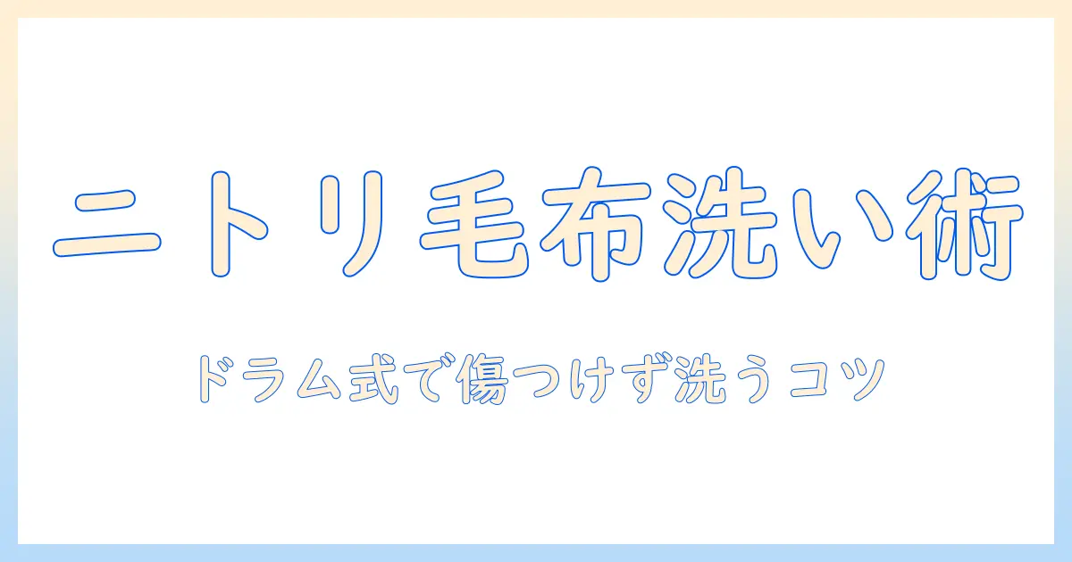 ニトリの電気毛布をドラム式洗濯機で洗う洗い方ガイド