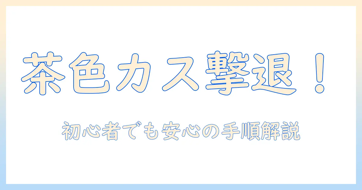 洗濯機の茶色いカスをオキシクリーンで落とす方法｜初心者でもできるステップ