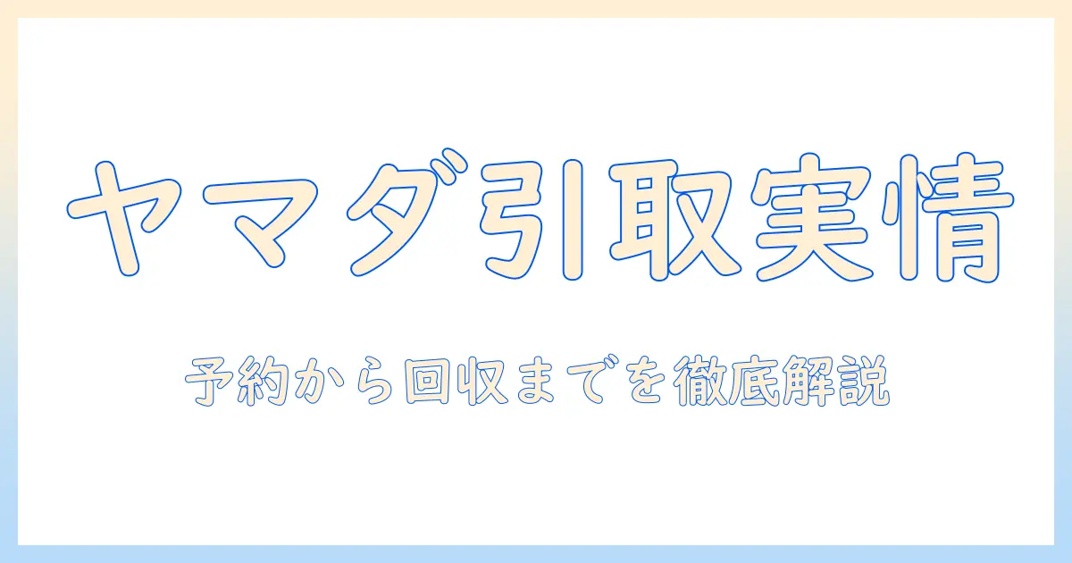 ヤマダ電機で洗濯機を選ぶときの引き取りのみサービスの実情と注意点