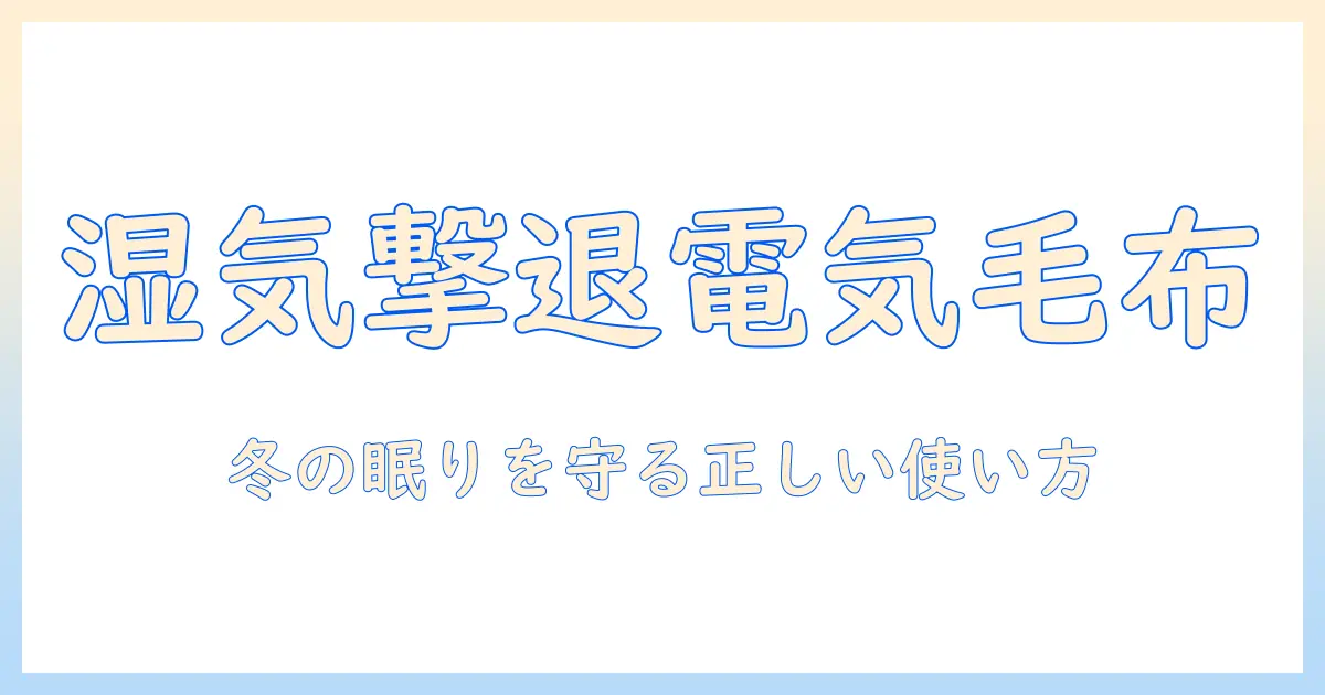 電気毛布と布団の湿気対策: 冬の快適な眠りを実現するための使い方と注意点