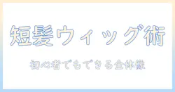 ウィッグで短髪にセットする方法|初心者でもできるセット術
