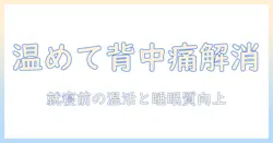 電気毛布で背中の痛いを和らげる方法｜背中の痛いを感じる人のための使い方と安全ポイント