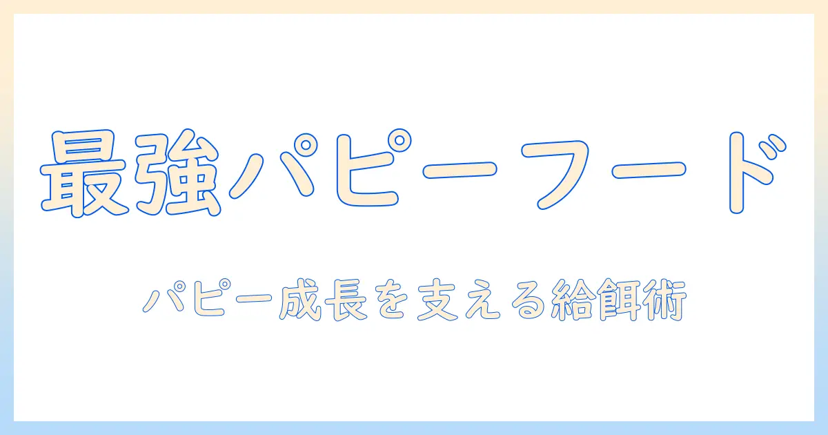 ボーダーコリーのパピーに最適なドッグフードを選ぶポイントと与え方ガイド