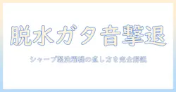 洗濯機の脱水でガタガタ音がする時の直し方｜シャープ製洗濯機の対処法