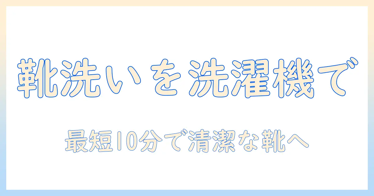 靴洗いを洗濯機で実現する！おすすめの洗濯機と選び方ガイド
