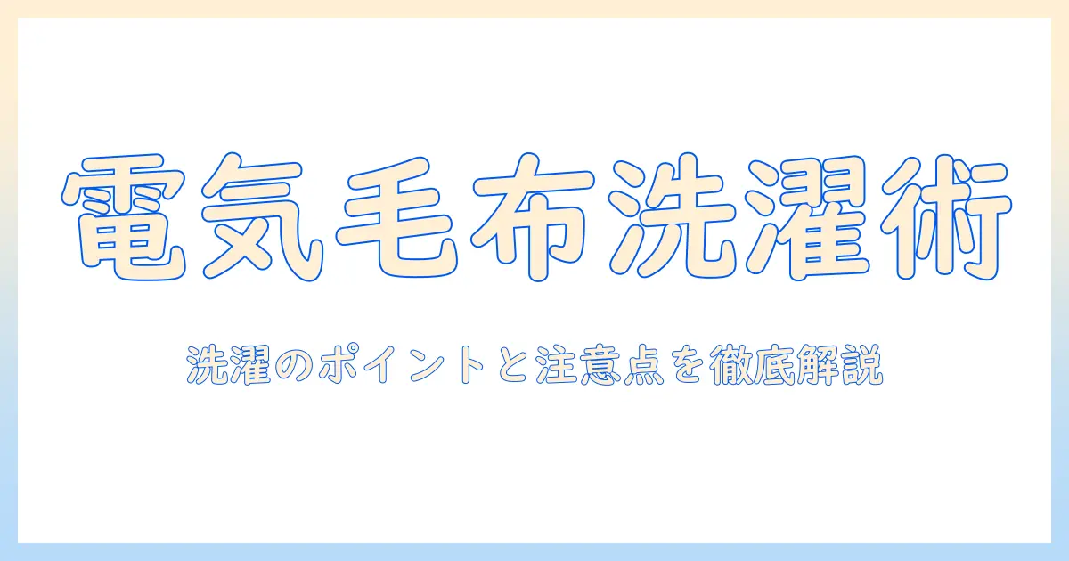 電気毛布は洗濯できるか?洗濯できるかを知るためのポイントと注意点