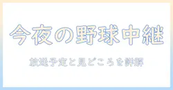 テレビで今日放送の野球中継を徹底解説—放送予定と見どころをチェック
