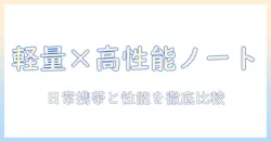 windowsノートパソコンを選ぶときのポイント：軽量でハイスペックなモデルを徹底比較