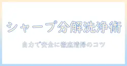 シャープの洗濯機を自分で分解洗浄する方法と注意点