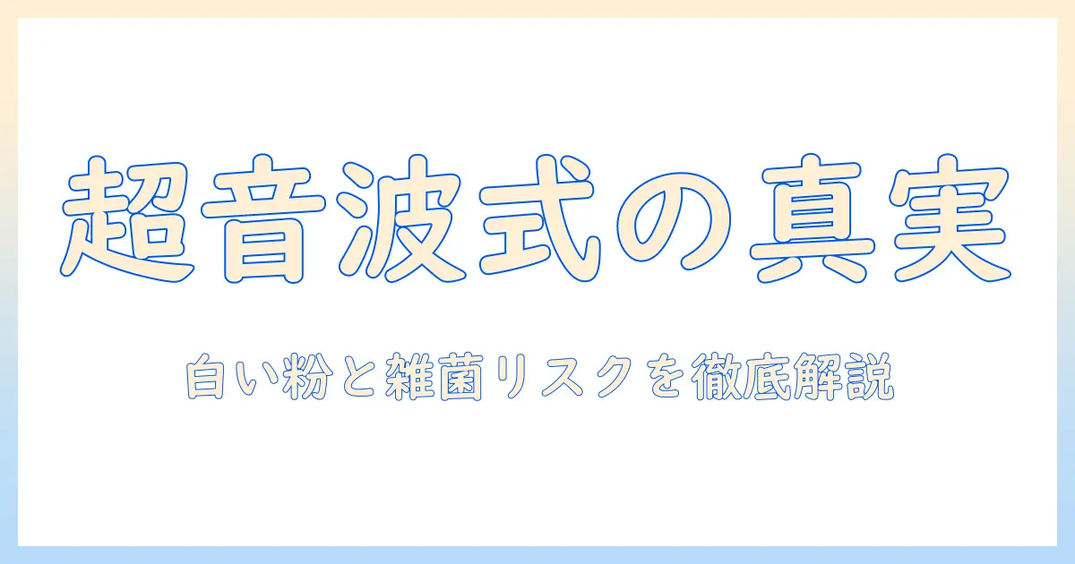 加湿器の実態を解説：超音波式は良くないのか？選び方と注意点を徹底解説