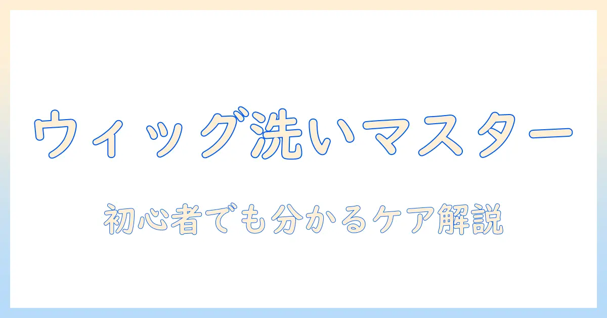 ウィッグの洗い方とアシストの使い方を徹底解説—初心者にも分かるケアガイド