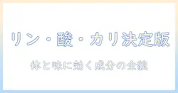 リン・酸・カリウムがわかる!コーヒーの成分と健康への影響を徹底解説