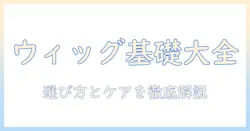 ウィッグとヴィッグの選び方とケアを解説|仕事にも私生活にも役立つウィッグ入門