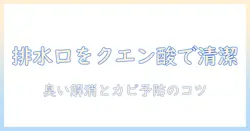 洗濯機の排水口をクエン酸で掃除する方法:初心者でもできる臭い対策とカビ予防