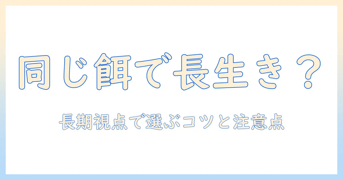 キャットフードをずっと同じにして大丈夫?長期的な選び方と注意点