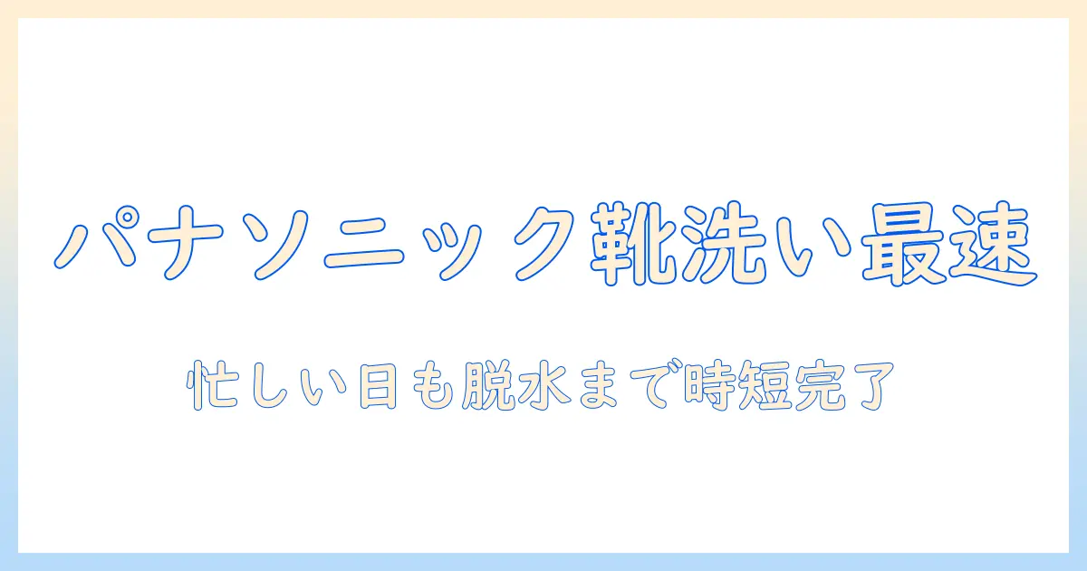 パナソニックの洗濯機で靴を洗うコツと脱水の徹底解説｜忙しい女性会社員の時短テクニック