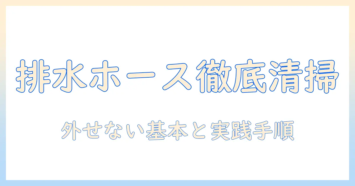 洗濯機の排水ホース掃除で外せないポイントと正しい取り外し方