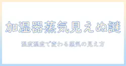 加湿器 水蒸気見えない理由と対策｜水蒸気見えないときの使い方と選び方