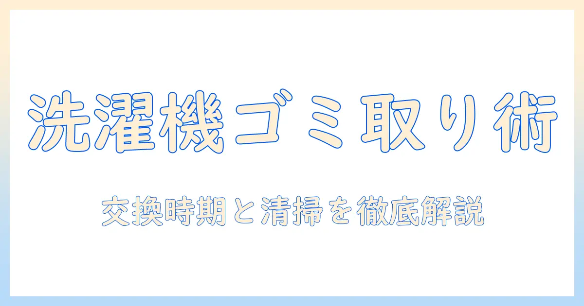 洗濯機のゴミ取りフィルターの交換時期と清掃方法を徹底解説