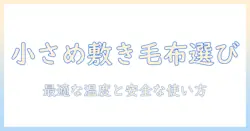 敷きタイプの小さい電気毛布を選ぶコツと使い方