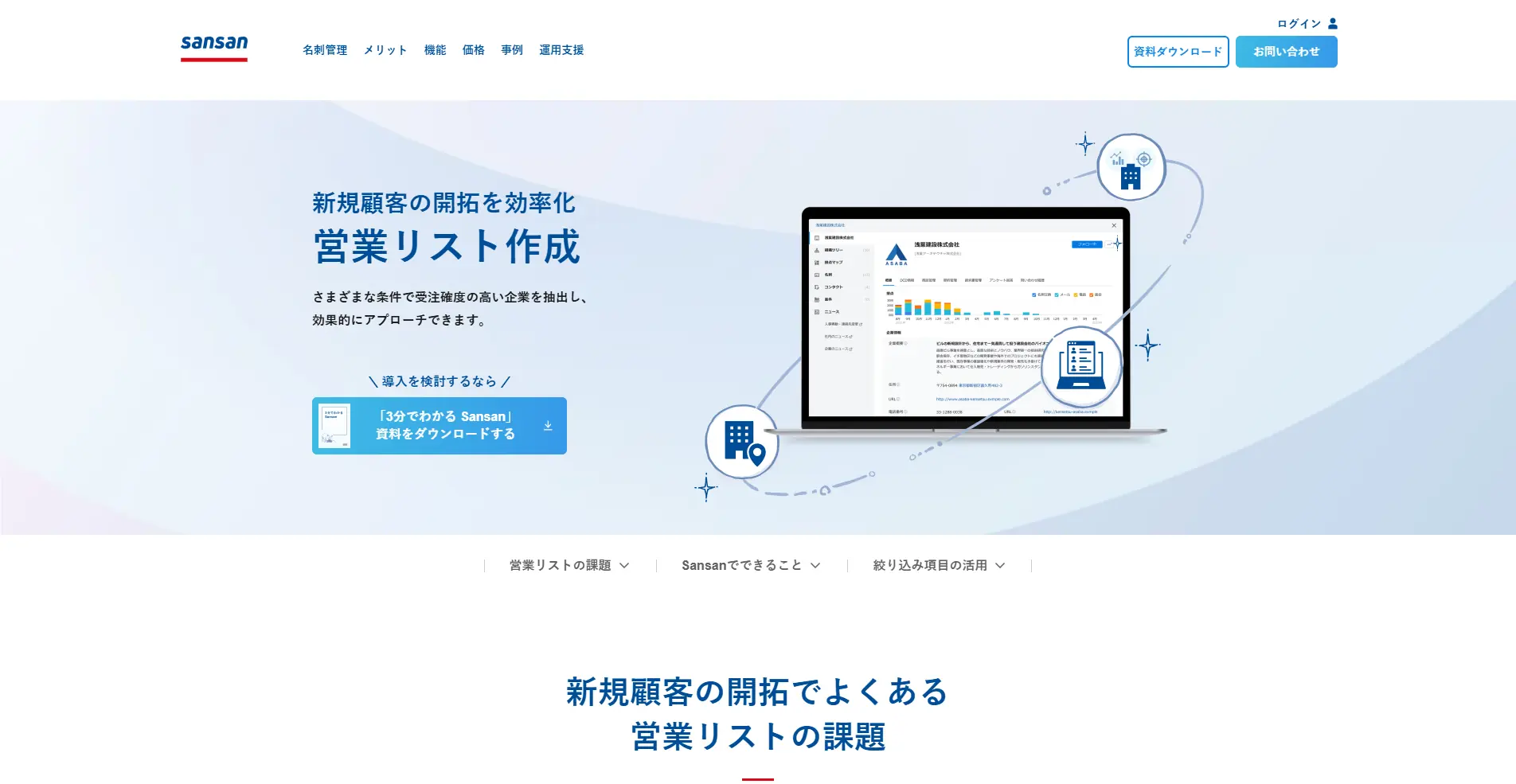 【CRM(顧客管理システム)】Sansanの詳細