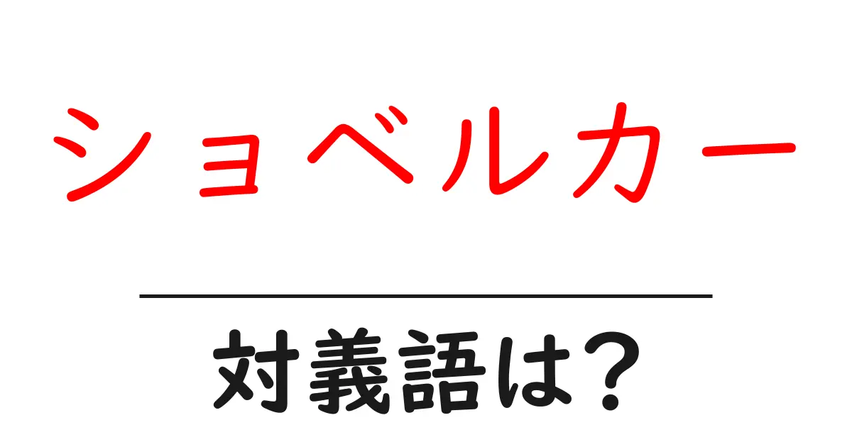ショベルカーの対義語・反対語を使用例を交えて分かりやすく解説!