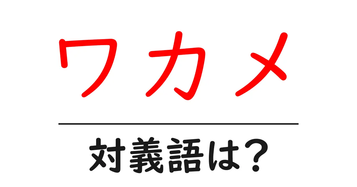 ワカメの対義語・反対語を使用例を交えて分かりやすく解説!