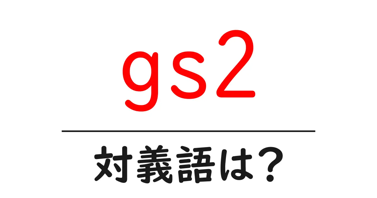 gs2の対義語・反対語を使用例を交えて分かりやすく解説！