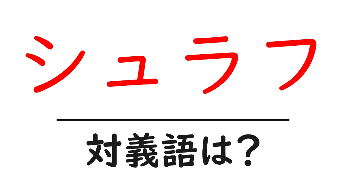 シュラフの対義語・反対語を使用例を交えて分かりやすく解説!