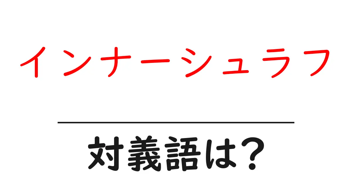 インナーシュラフの対義語・反対語を使用例を交えて分かりやすく解説!