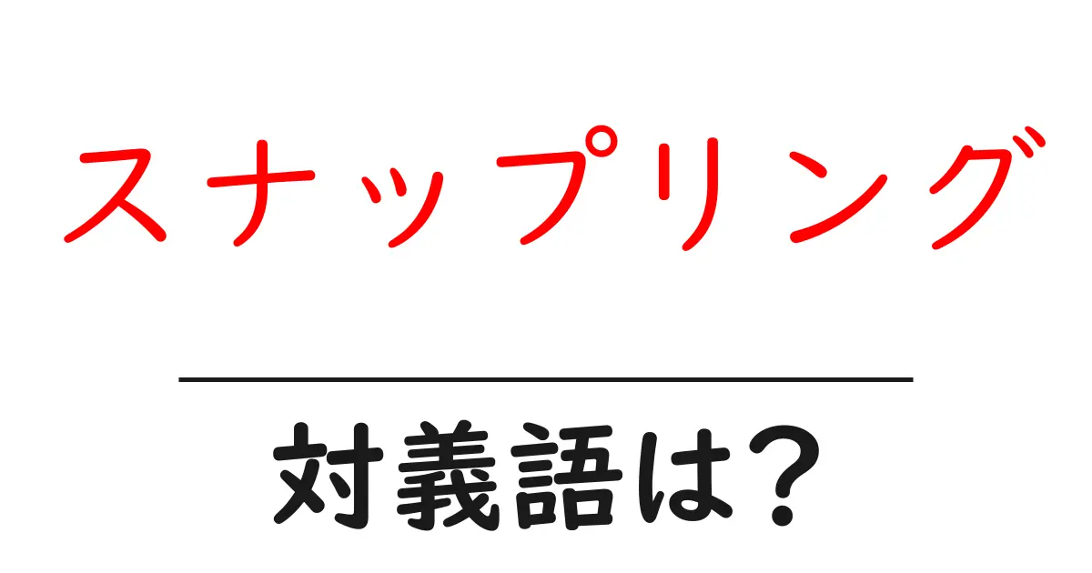 スナップリングの対義語・反対語を使用例を交えて分かりやすく解説!