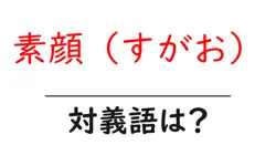 素顔（すがお）の対義語・反対語を使用例を交えて分かりやすく解説！