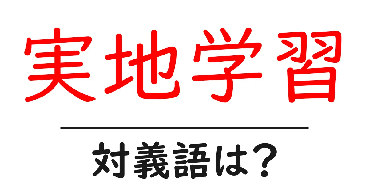 実地学習の対義語・反対語を使用例を交えて分かりやすく解説!