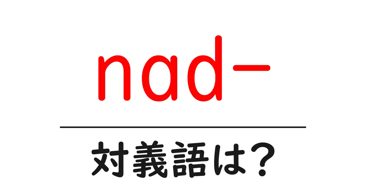 nad-の対義語・反対語を使用例を交えて分かりやすく解説！