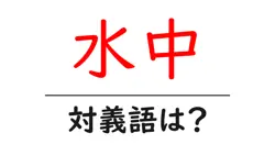 水中の対義語・反対語を使用例を交えて分かりやすく解説！