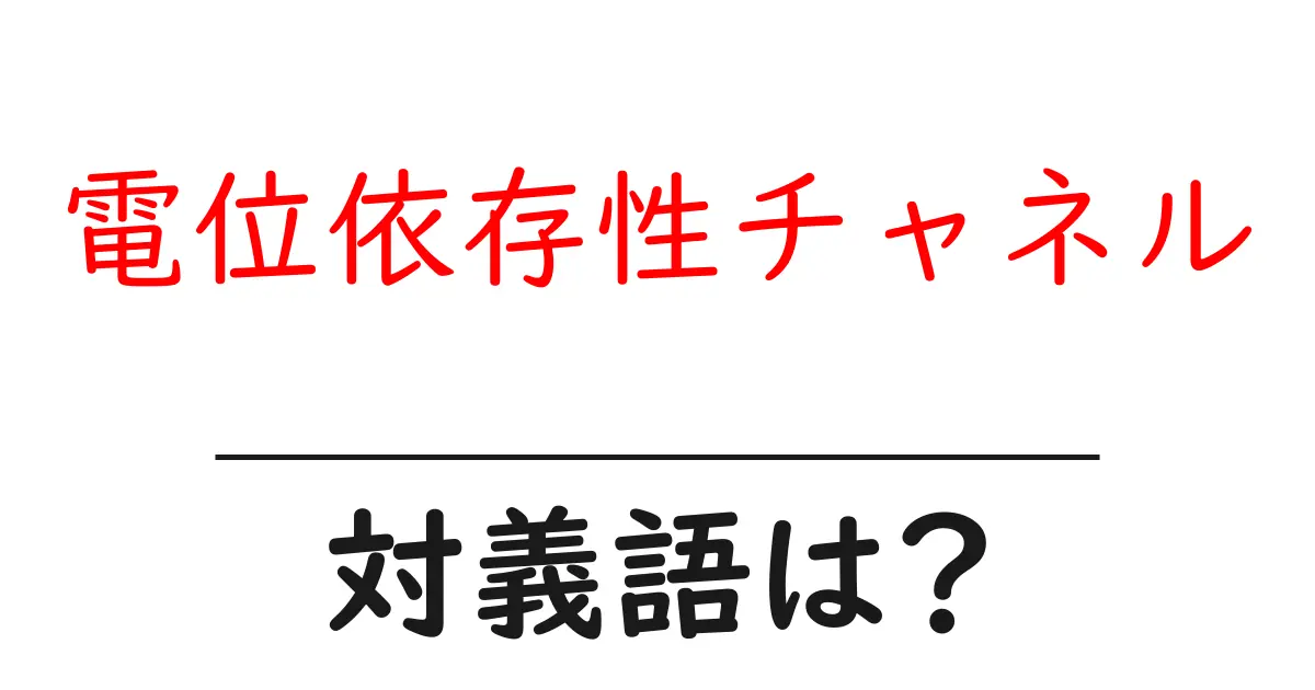 電位依存性チャネルの対義語・反対語を使用例を交えて分かりやすく解説!